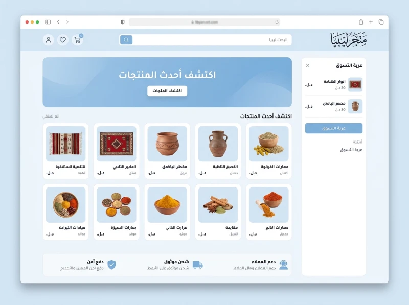 متجر إلكتروني ليبي متوافق مع cbl